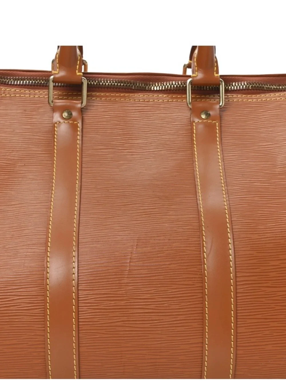 Louis Vuitton Epi Keepall 45 Cipango Brown Textured Epi Leather Travel Tote
